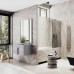 Шторка на ванну Maybah Glass 500x1400 поворотная на монопетле Бронза стекло бронзовое матовое