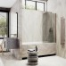 Шторка на ванну Maybah Glass 500x1400 поворотная на монопетле Бронза стекло бронзовое матовое