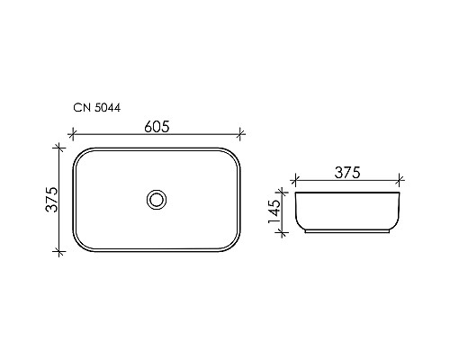 Раковина-чаша Ceramicanova Element 60 CN5044 Белая