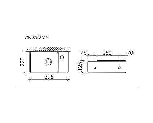 Раковина Ceramicanova Element 40 CN5045MB Черная матовая