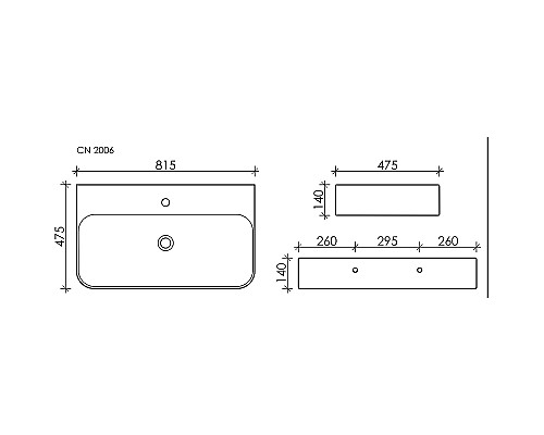 Раковина Ceramicanova Aura 82 CN2006 Белая