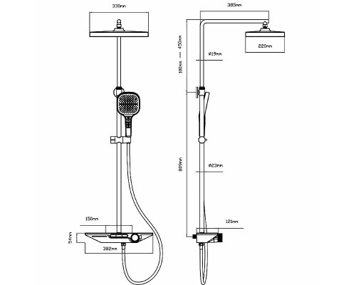 Душевая система Vincea VSFS-411CH Хром