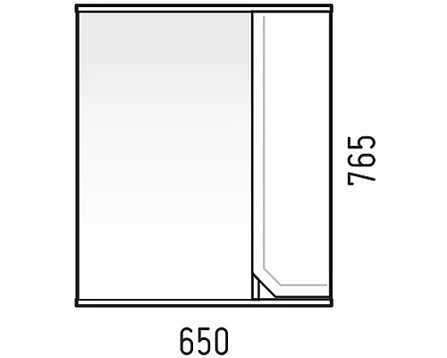 Зеркало со шкафом Corozo Сириус 65 SD-00001448 Белое