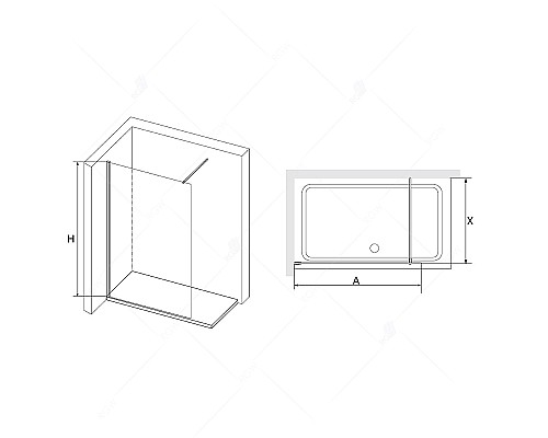 Душевая перегородка RGW Walk In WA-010W 110 351001011-15 профиль Белый стекло прозрачное