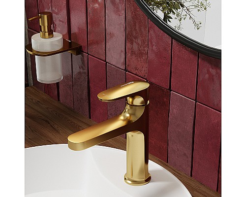 Смеситель для раковины WasserKRAFT Havel 3603 Золото матовое