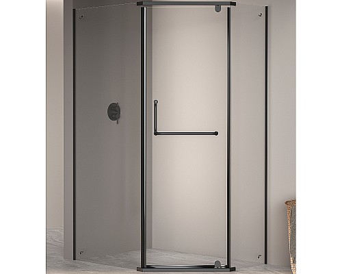 Душевой уголок RGW Passage PA-091B 90x80 35089189-14 профиль Черный стекло прозрачное