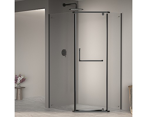 Душевой уголок RGW Passage PA-091B 90x80 35089189-14 профиль Черный стекло прозрачное