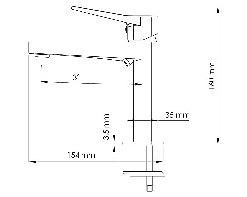 Смеситель для раковины WasserKRAFT Weil 2303 Белый матовый
