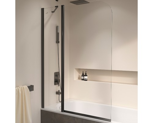 Шторка на ванну RGW Screens SC-011B 110х140 351101111-14 профиль Черный стекло прозрачное