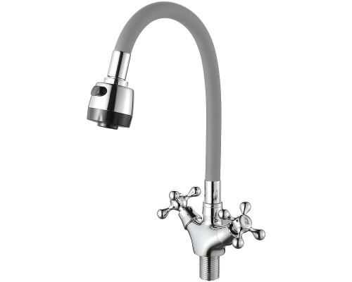 Смеситель для кухни D-Lin D153810-2T Хром Серый