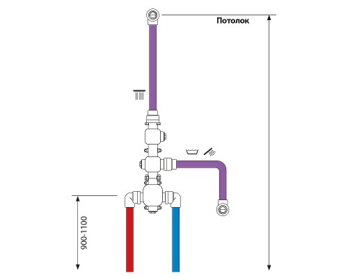 Душевая система Timo Selene SX-2239/03SM с термостатом Черный матовый
