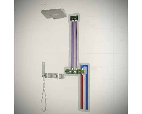 Душевая система Timo Petruma SX-5249/17SM с термостатом Золото матовое