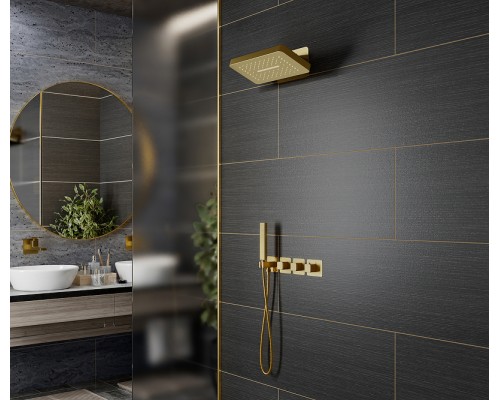 Душевая система Timo Petruma SX-5249/17SM с термостатом Золото матовое