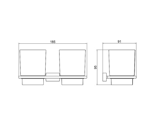 Стакан для зубных щеток Timo Selene 43034/17 двойной Золото матовое