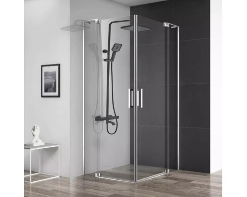 Душевая система ALMAes GaLaxy SDI-1801 с термостатом Черная матовая