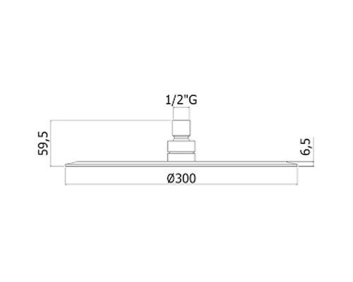 Верхний душ Paffoni Hawai ZSOF094CR Хром