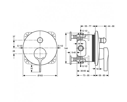 Смеситель для душа Ideal Standard Melange Хром