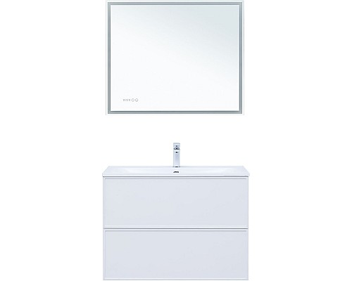 Тумба под раковину Aquanet Арт 90 313256 подвесная Белая матовая