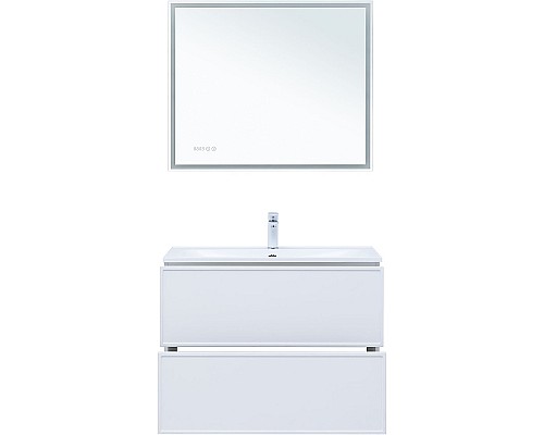 Тумба под раковину Aquanet Арт 90 313256 подвесная Белая матовая