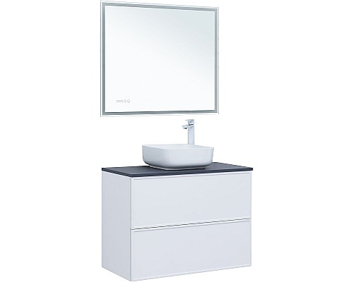 Тумба под раковину Aquanet Арт 90 313256 подвесная Белая матовая