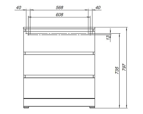 Комод Aquanet Сканди 70 302549 Дуб эдгрейн Комод Aquanet Сканди 70 302549 Дуб эдгрейн