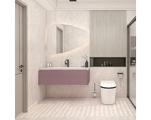 Тумба с раковиной Orans BC-4060-1200L 120 40601200L подвесная Лиловая матовая