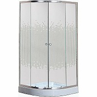 Душевой уголок Niagara Eco 90х90 NG-001-14 профиль Хром стекло прозрачное с рисунком