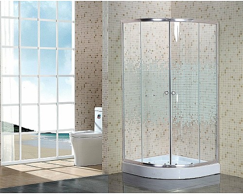 Душевой уголок Niagara Eco 90х90 NG-001-14 профиль Хром стекло прозрачное с рисунком