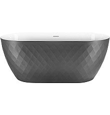 Акриловая ванна Black&White Swan SB320 Grey 170x78 320SBGR Серая матовая Белая глянцевая  без гидромассажа