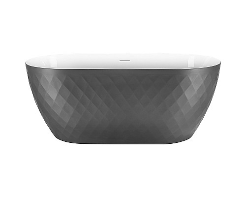 Акриловая ванна Black&White Swan SB320 Grey 170x78 320SBGR Серая матовая Белая глянцевая  без гидромассажа