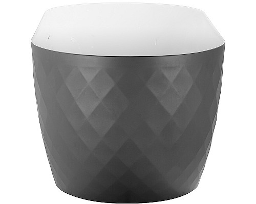 Акриловая ванна Black&White Swan SB320 Grey 170x78 320SBGR Серая матовая Белая глянцевая  без гидромассажа