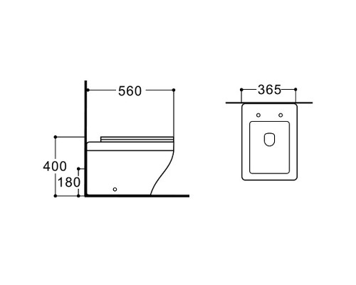Унитаз Aquatek Амадео AQ1964-00 приставной с сиденьем Микролифт
