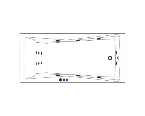 Акриловая ванна Whitecross Palace 180х80 0104.180080.100.SMART.BR с гидромассажем