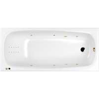 Акриловая ванна Whitecross Layla Slim 170x75 с гидромассажем