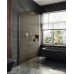Душевая перегородка Maybah Glass 1090x1950 в широком профиле Хром матовый стекло бронзовое матовое
