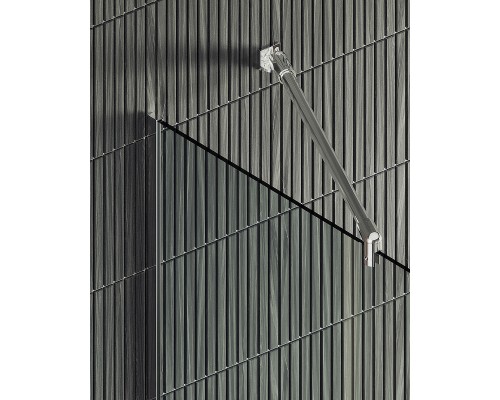 Душевая перегородка Maybah Glass MGD-677-5у 1090x1950 в узком профиле Хром матовый стекло прозрачное