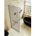 Душевая перегородка Maybah Glass 1090x1950 в узком профиле Золото стекло бронзовое матовое