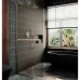 Душевая перегородка Maybah Glass 1090x1950 в узком профиле Хром матовый стекло бронзовое матовое
