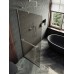 Душевая перегородка Maybah Glass 1090x1950 в узком профиле Хром матовый стекло бронзовое матовое