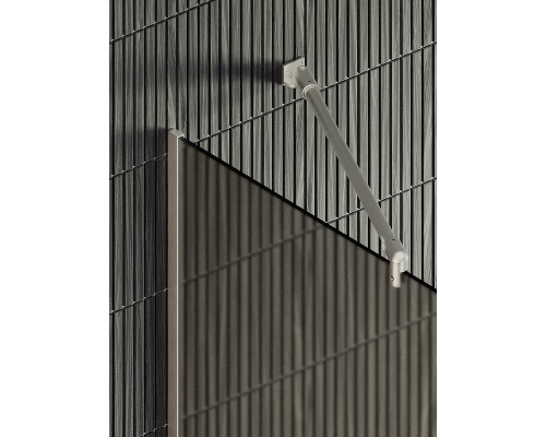 Душевая перегородка Maybah Glass 1090x1950 в узком профиле Хром матовый стекло бронзовое матовое