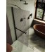 Душевая перегородка Maybah Glass 1090x1950 в широком профиле Черный стекло бронзовое