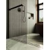 Душевая перегородка Maybah Glass 1090x1950 в широком профиле Черный стекло бронзовое