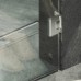 Душевая дверь Maybah Glass 705x1950 на петлях Хром глянцевый стекло сатиновое