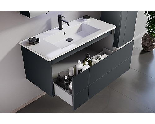 Тумба с раковиной Orka Likya 65 5002493 подвесная Антрацит матовый Тумба с раковиной Orka Likya 65 5002493 подвесная Антрацит матовый