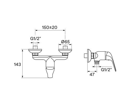 Смеситель для душа Santek Нико WH5A20005C001 Хром