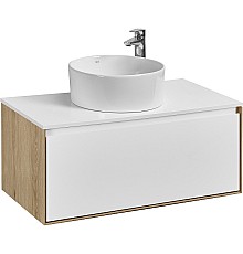 Тумба под раковину Aquaton Либерти 90 1A279901LYC70 подвесная Дуб эльвезия Белая