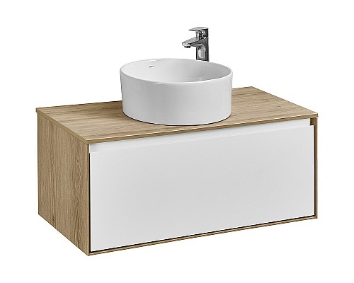 Тумба под раковину Aquaton Либерти 90 1A279901LYC70 подвесная Дуб эльвезия Белая