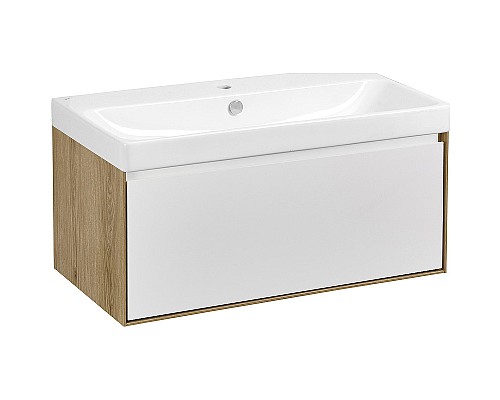 Тумба под раковину Aquaton Либерти 90 1A279901LYC70 подвесная Дуб эльвезия Белая