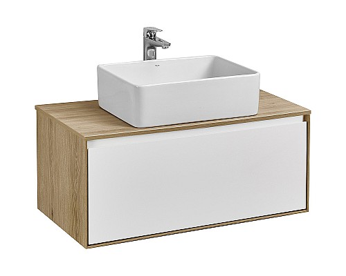 Тумба под раковину Aquaton Либерти 90 1A279901LYC70 подвесная Дуб эльвезия Белая