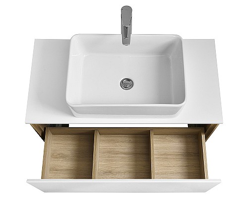 Тумба под раковину Aquaton Либерти 90 1A279901LYC70 подвесная Дуб эльвезия Белая